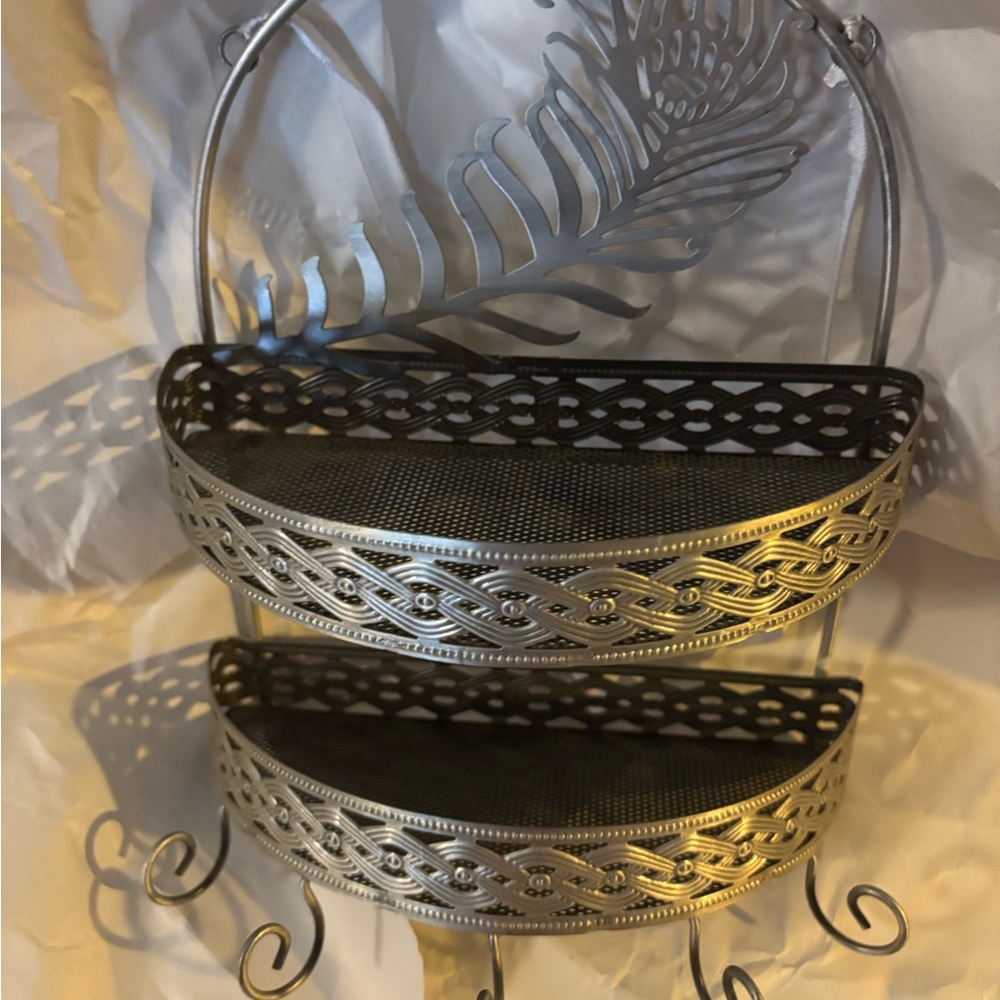 Silver Metal Wall Shelf